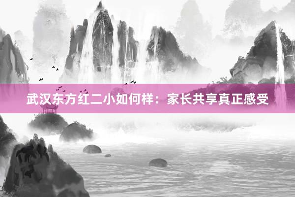 武汉东方红二小如何样：家长共享真正感受