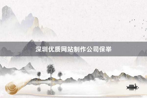 深圳优质网站制作公司保举